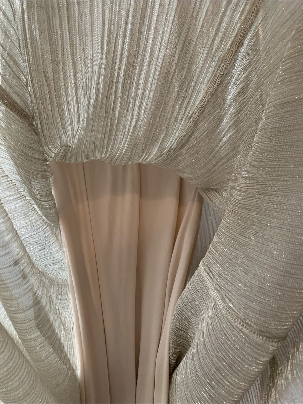 Adrianna Papell Glitter Knit Draped Gown 14 - Picture 8 of 9